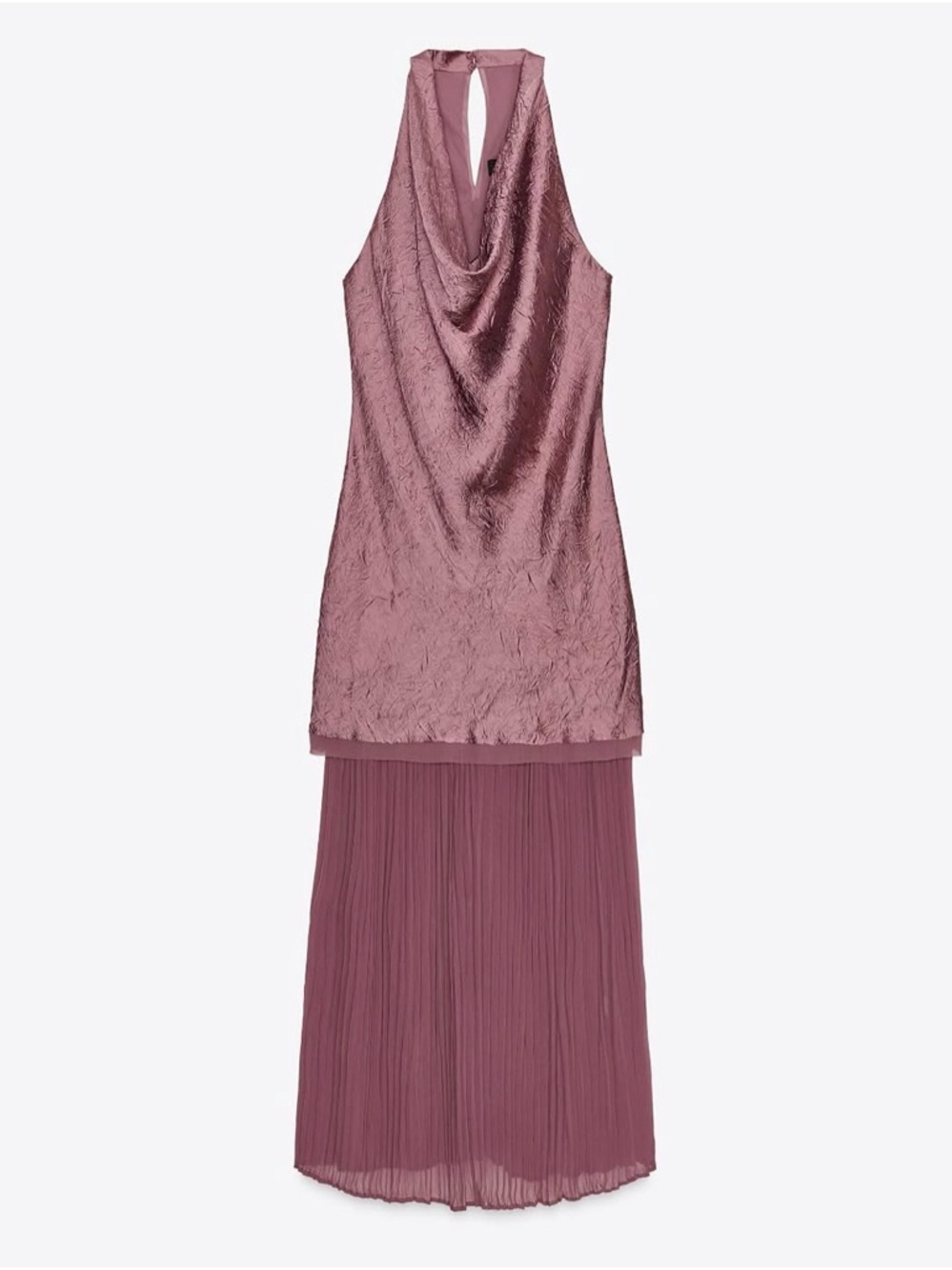 Zara Mauve Pink Halter Maxi Dress